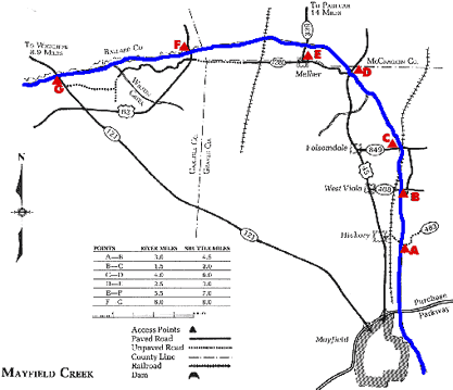 Mayfield Creek East of Hickory to KY 121 Map
