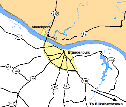 brandenburg kentucky on us map