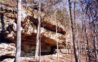 Overhanging Rock at Indian Bluffs